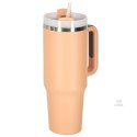 Kubek termiczny ze słomką i uchwytem termos 1200ml róż pudrowy Kik Sp. z o. o. Sp. k.