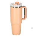 Kubek termiczny ze słomką i uchwytem termos 1200ml róż pudrowy Kik Sp. z o. o. Sp. k.