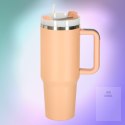 Kubek termiczny ze słomką i uchwytem termos 1200ml róż pudrowy Kik Sp. z o. o. Sp. k.