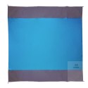 Mata plażowa piknikowa wodoodporna duża na biwak XXL 210 X 200 cm niebieska