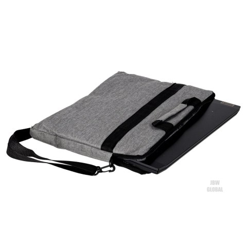 Torba na laptopa 15,6 cali etui pokrowiec z paskiem teczka damska męska mocna szara Kik Sp. z o. o. Sp. k. Torba na laptopa 15,6 cali etui pokrowiec z paskiem teczka damska męska mocna szara Kik Sp. z o. o. Sp. k.