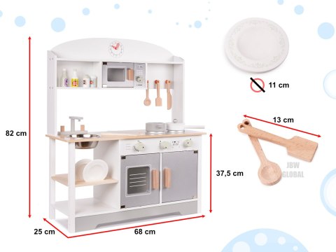 Kuchnia dla dzieci drewniana MDF MODERN CLASSIC akcesoria 82cm Kuchnia dla dzieci drewniana MDF MODERN CLASSIC akcesoria 82cm
