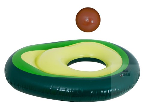 Materac dmuchany do pływania z piłką awokado z pestką 150cm XL Materac dmuchany do pływania z piłką awokado z pestką 150cm XL