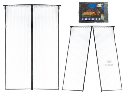 Moskitiera siatka magnetyczna na drzwi 110x220cm CZARNA Moskitiera siatka magnetyczna na drzwi 110x220cm CZARNA