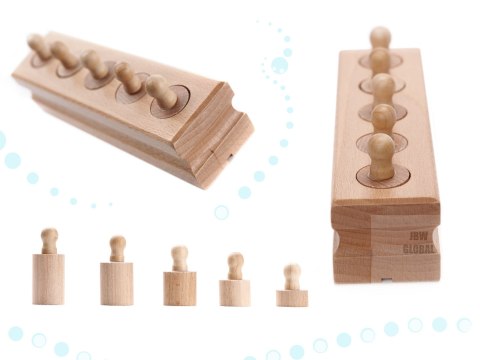 Odważniki cylindry drewniane sorter montessori Odważniki cylindry drewniane sorter montessori
