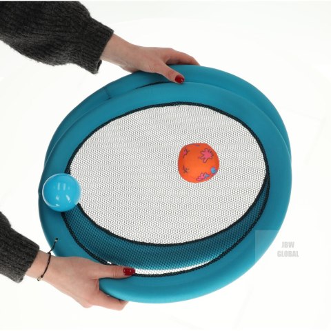 Paletki do gry rakiety z siateczki zestaw 2 piłki i paletki 44cm Paletki do gry rakiety z siateczki zestaw 2 piłki i paletki 44cm