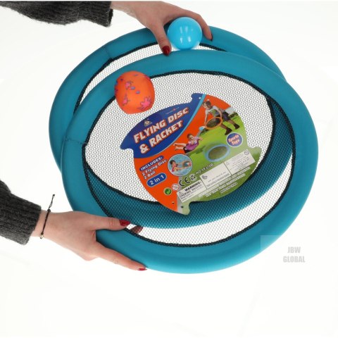 Paletki do gry rakiety z siateczki zestaw 2 piłki i paletki 44cm Paletki do gry rakiety z siateczki zestaw 2 piłki i paletki 44cm