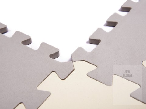 Puzzle piankowe mata kojec dla dzieci 36 elementów szary-ecru Puzzle piankowe mata kojec dla dzieci 36 elementów szary-ecru
