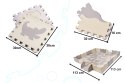 Puzzle piankowe mata kojec dla dzieci 36 elementów szary-ecru