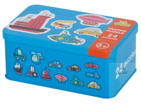Puzzle w puszce pojazdy 24 puzzle Puzzle w puszce pojazdy 24 puzzle