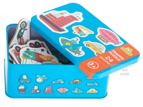 Puzzle w puszce pojazdy 24 puzzle Puzzle w puszce pojazdy 24 puzzle