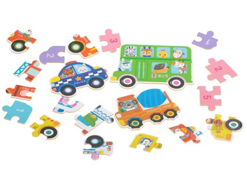 Puzzle w puszce pojazdy 30 puzzli Puzzle w puszce pojazdy 30 puzzli