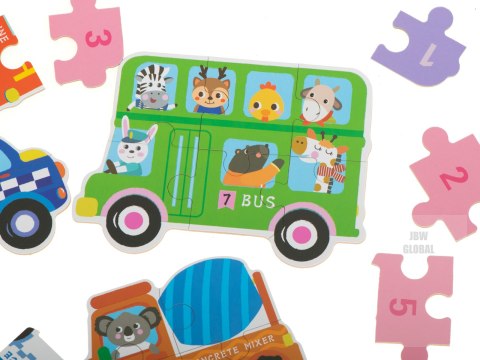 Puzzle w puszce pojazdy 30 puzzli Puzzle w puszce pojazdy 30 puzzli