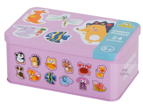 Puzzle w puszce zwierzątka 24 puzzle Puzzle w puszce zwierzątka 24 puzzle