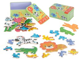 Puzzle w puszce zwierzątka safari 25 puzzli