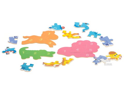 Puzzle w puszce zwierzątka safari 25 puzzli Puzzle w puszce zwierzątka safari 25 puzzli