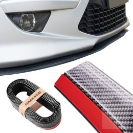 Dokładka zderzaka osłona uniwersalna spoiler carbon 2,5m czarna