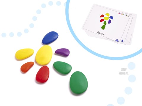 Kamyki kreatywne kolorowe układanka montessori Kamyki kreatywne kolorowe układanka montessori