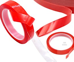 Taśma dwustronna samoprzylena akrylowa dwustronna montażowa transparentna mocna 6mm x 3m