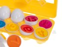 Układanka edukacyjna sorter dopasuj kształty cyferki jajka 12 sztuk Układanka edukacyjna sorter dopasuj kształty cyferki jajka 12 sztuk
