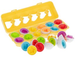 Układanka edukacyjna sorter dopasuj kształty jajka 12 sztuk