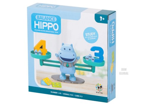 Waga szalkowa edukacyjna nauka liczenia hipopotam mini Waga szalkowa edukacyjna nauka liczenia hipopotam mini