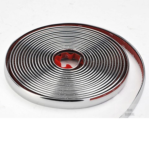 Listwa chromowana ozdobna samoprzylepna do samochodu 13mm x 15m Listwa chromowana ozdobna samoprzylepna do samochodu 13mm x 15m