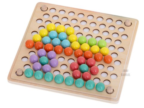 Układanka edukacyjna mozaika z kulek koralików montessori 77 elementów Układanka edukacyjna mozaika z kulek koralików montessori 77 elementów