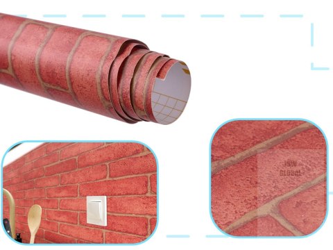 Folia rolka samoprzylepna okleina tapeta cegła 1,22x50m Folia rolka samoprzylepna okleina tapeta cegła 1,22x50m