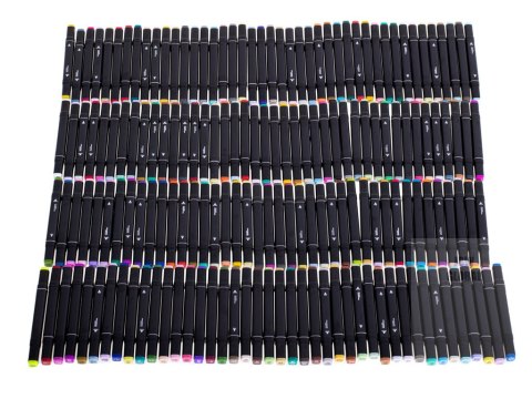 Markery dwustronne alkoholowe w etui 168 sztuk Markery dwustronne alkoholowe w etui 168 sztuk