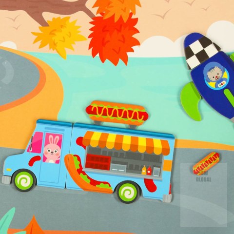 Układanka puzzle magnetyczne środki transportu Układanka puzzle magnetyczne środki transportu