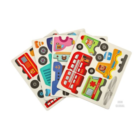 Układanka puzzle magnetyczne środki transportu Układanka puzzle magnetyczne środki transportu