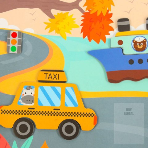 Układanka puzzle magnetyczne środki transportu Układanka puzzle magnetyczne środki transportu