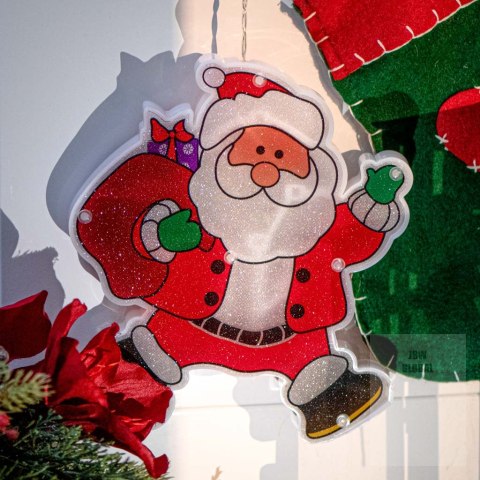 Lampki LED wisząca ozdoba dekoracja świąteczna mikołaj z prezentami Lampki LED wisząca ozdoba dekoracja świąteczna mikołaj z prezentami