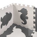 Puzzle piankowe mata dla dzieci 9 elementów czarny-ecru 85cm x 85cm x 1cm