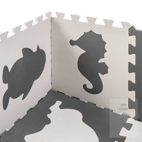 Puzzle piankowe mata dla dzieci 9 elementów czarny-ecru 85cm x 85cm x 1cm Puzzle piankowe mata dla dzieci 9 elementów czarny-ecru 85cm x 85cm x 1cm