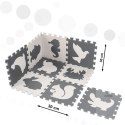 Puzzle piankowe mata dla dzieci 9 elementów czarny-ecru 85cm x 85cm x 1cm