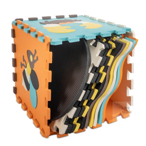 Puzzle piankowe mata kojec dla dzieci 25 elementów kolorowe zwierzątka 114cm x 114cm x 1cm Puzzle piankowe mata kojec dla dzieci 25 elementów kolorowe zwierzątka 114cm x 114cm x 1cm