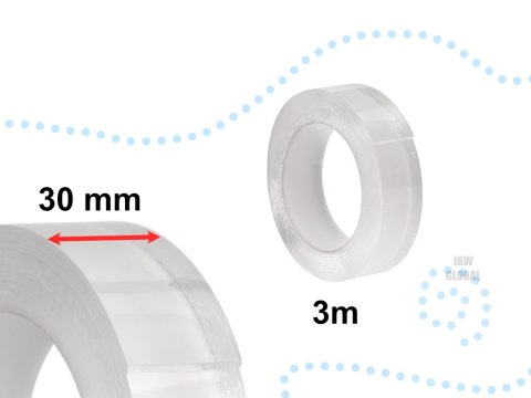 Taśma dwustronna samoprzylepna wodoodporna 30mmx3m Taśma dwustronna samoprzylepna wodoodporna 30mmx3m
